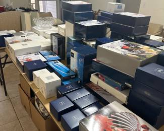 Mikasa, Belleck, Gotham all new in the boxes.