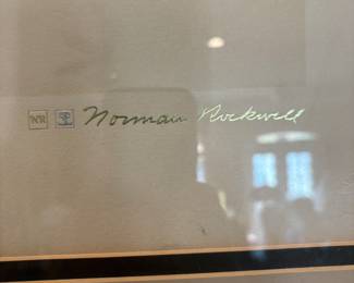 Norman Rockwell,”Dancing Partners” lithograph framed 132/200 signed & COA on back.  $1,200.00 obo