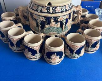Western Germany Punch bowl and 13 cups $250.00