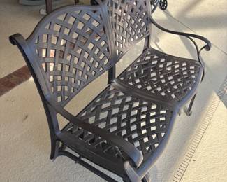 Cast Aluminum glider
$150.00 45”w 24”d 36”t
