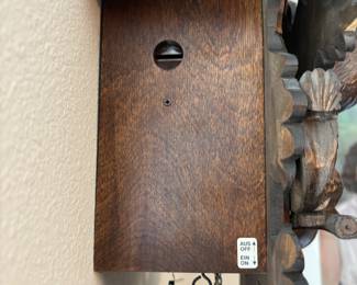 German wooden Stag Cuckoo Clock
$800.00. 15”w 11”d 19”t