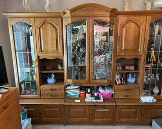 6 piece German Shrunk wood and glass
$1,800  110”w 22”d 84” t each section 3’wide