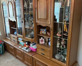 6 piece German Shrunk wood and glass
$1,800  110”w 22”d 84” t each section 3’wide