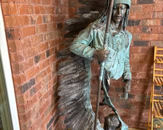 Indian statue fiberglass $1,500
36”w 30”d 82”t