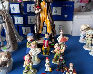 Clowns $8-$16 
Large Florence Armani Giuseppe Clown $300.            7x7x18