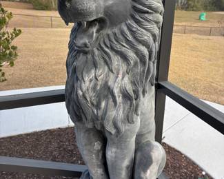 Lion on World cast aluminum statue
$900.00  24”w 24”d 64”t