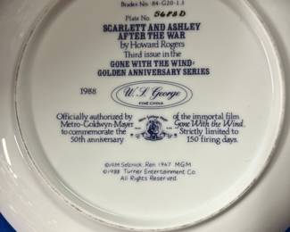 Gone with the Wind collector plates $18.00 each