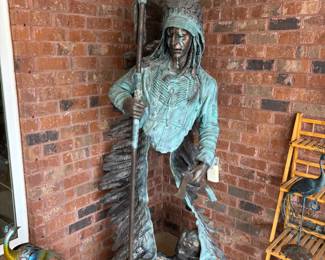 Indian statue fiberglass $1,500
36”w 30”d 82”t