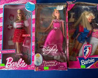 Barbie, Barbie, Barbie!!!
Holiday, collectibles, rare, era, $20-$200 each Most $30-$40 each