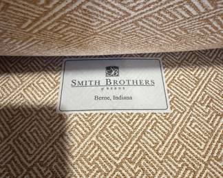 Pair swivel glider chairs with/Ottomans - Smith Bros.