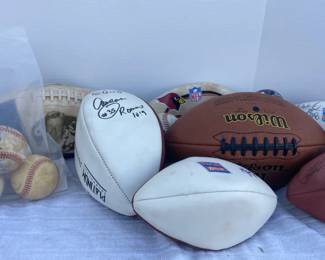Mystery Lot Of Signed Footballs And Baseballs