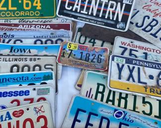 Lot Of Vintage License Plates