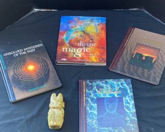 Chinese Figurine And Books