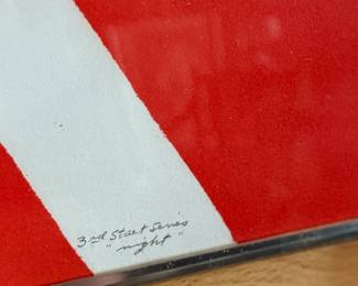 "3rd Street Series #1, Night", a limited edition pencil signed lithograph by listed artist, Howard Hack circa 1969. This piece measures in frame, 22.25” H x 16.25” W. Howard Edwin Hack (July 6, 1932 – June 11, 2015) was an American representational painter and graphic artist, with works in numerous museum collections. Known for an innovative approach to a variety of media, as well as use of traditional oil paints, Hack began working in the late 1940s.

