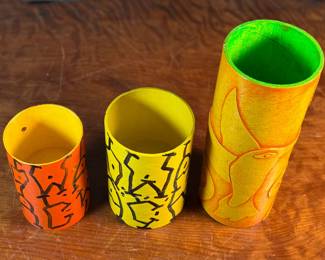 This lot features three (3) original mixed media works of art by listed artist, Howard Hack. The largest measures, 11” H. Howard Edwin Hack (July 6, 1932 – June 11, 2015) was an American representational painter and graphic artist, with works in numerous museum collections. Known for an innovative approach to a variety of media, as well as use of traditional oil paints, Hack began working in the late 1940s.

