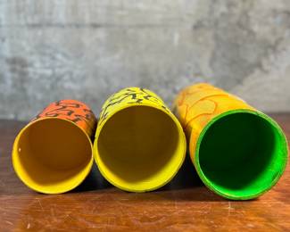 This lot features three (3) original mixed media works of art by listed artist, Howard Hack. The largest measures, 11” H. Howard Edwin Hack (July 6, 1932 – June 11, 2015) was an American representational painter and graphic artist, with works in numerous museum collections. Known for an innovative approach to a variety of media, as well as use of traditional oil paints, Hack began working in the late 1940s.

