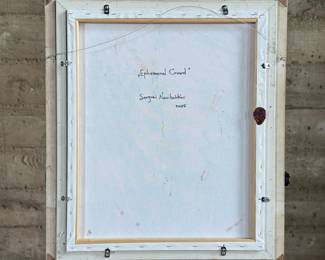 “Ephemeral Crowd”, an original oil on canvas by listed artist, Serguei Novitchkov. Measures in the frame, 24.25” H x 28.5” W. Signed lower right and again with title on the verso. Accompanied with a certificate of authenticity from the artist. Novitchkov (1969-) was born in Moscow, Russia and graduated from the St. Petersburg Academy of Arts with a degree in “Painting and Composition” under the guidance of Professor Alexey Nikolaevich Sukhovetsky, a people’s artist of the Russian Federation. Serguei’s paintings are primarily dedicated to landscape art, often characterized by romantic, lyrical, and abstract themes, as well as genre painting. For many years, he has actively participated in both online and in-person exhibitions. Since 2000, he has lived and worked in Los Angeles, California.

