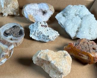 This lot features a curated collection of various rocks and minerals.

