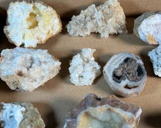 This lot features a curated collection of various rocks and minerals.

