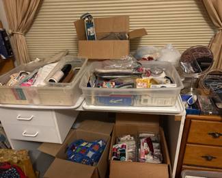 Extensive collection of sewing notions, buttons, threads 