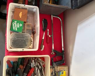 Large assortment of tools, both household and gardening