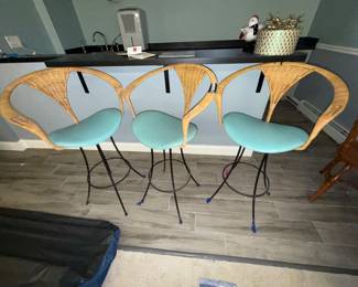 RARE ARTHUR UMANOFF FOR SHAVER HOWARD BAR STOOLS, CIRCA. 1960'S