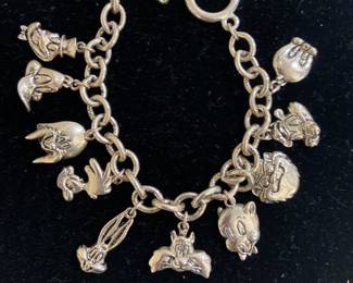 Disney sterling silver charm bracelet! 43.33 grams