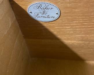 Baker Furniture Georgian - Chippendale style burled walnut Bachelor Chest with original hardware