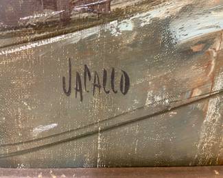 Signed Jacallo oil on canvas