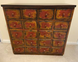 Modern rustic small cabinet with drawers