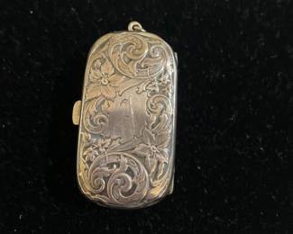 Antique sterling silver coin box 