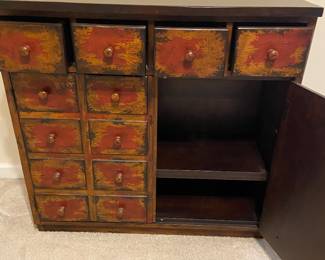 Modern rustic small cabinet with drawers
