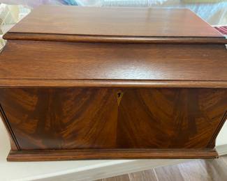 Lovely wooden small chest with key, made in Winchester, VA