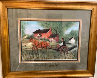 P. Buckley Moss “Country Homestead” Paper Giclee #17/250, 2012, 21” x 16 1/2”