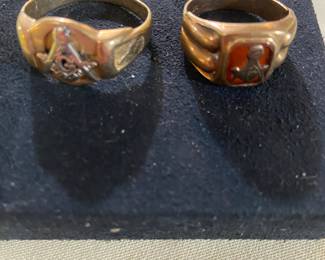 Men’s 10 KT rings:  ring on right is 6.0 grams and ring in the left is 6.74 grams