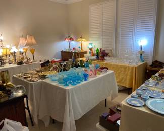 One of the bedrooms LOADED with very type of antique & vintage collectible!  It has taken us weeks to unpack and set up and there is Still More!