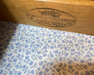 Henkel-Harris mahogany chest of drawers, made in Winchester, VA.  Please note:  some minor blemishes