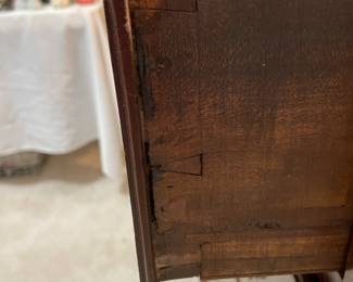 Antique dresser with original hardware, belonged to the homeowner’s grandparents  with dovetail construction 