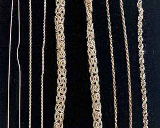 Sterling silver necklaces 