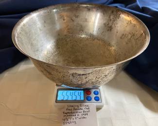 Sterling silver Paul Revere 1768 reproduction bowl 554.54 grams