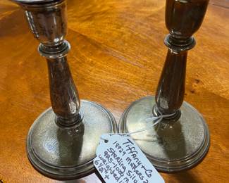 Tiffany & Co Makers sterling candlesticks