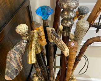 Over 400 antique and vintage walking sticks!