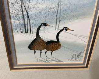 P Buckley Moss, “Snow Visitors”