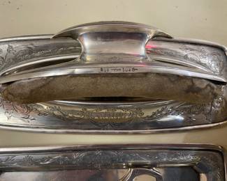 Lovely Gorham sterling silver marked 10 B dresser set with monograms!  