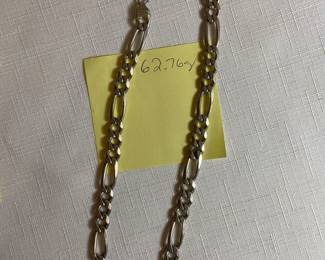 .925 sterling silver heavy chain necklace 62.76 grams