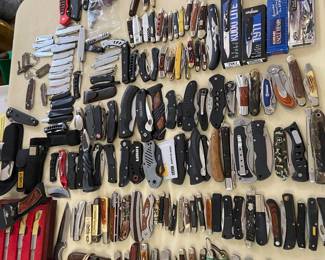 Over 200 pocket knives of every time and size