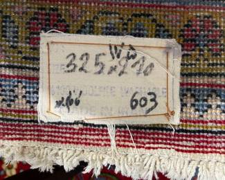 Mahogany sideboard or small cabinet with two lined drawers by Madison Square Furniture purchased from Willis Wayside, dovetailed