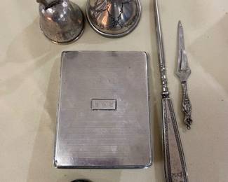 Sterling silver dinner bells, etc