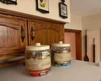 Vintage cookie jars, cookie cutters 