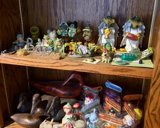 Frog decor and tchotchkes
